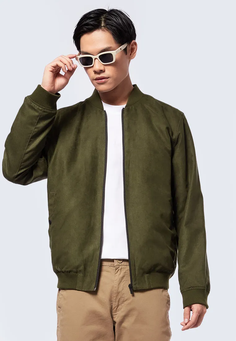 Suede Bomber Jacket