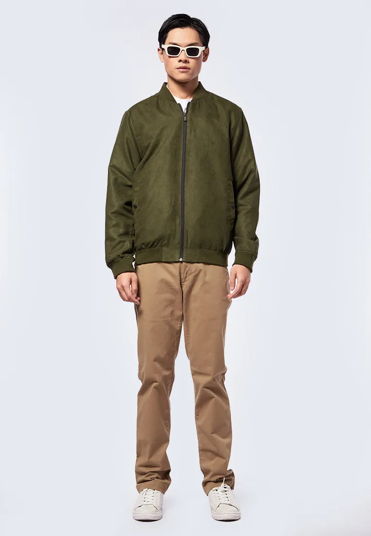 Suede Bomber Jacket