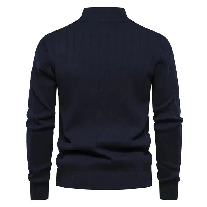 Sweater with half zipper