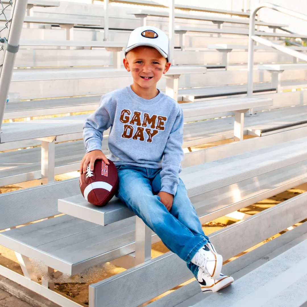 Sweet Wink Game Day Patch L/S Gray Sweatshirt