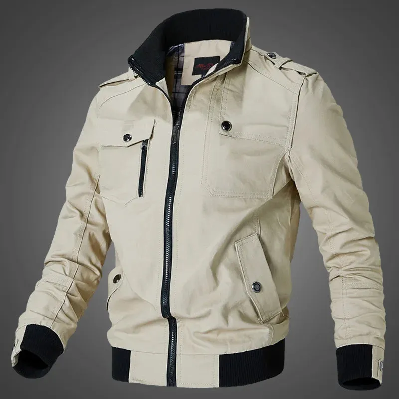 Tactical Military Jackets Men Spring Autumn Winter Pilot Jackets Army Cotton Coat Fashion Casual Cargo Slim Fit Clothes Hiking