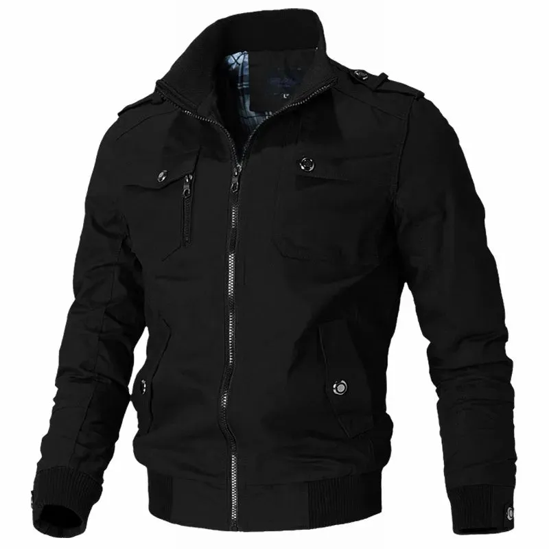 Tactical Military Jackets Men Spring Autumn Winter Pilot Jackets Army Cotton Coat Fashion Casual Cargo Slim Fit Clothes Hiking