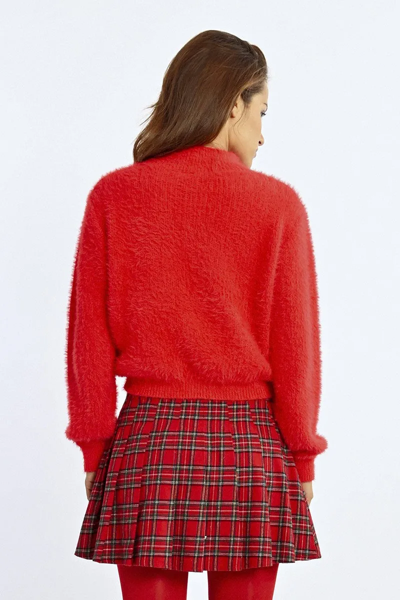 TEXTURED CREW NECK SWEATER