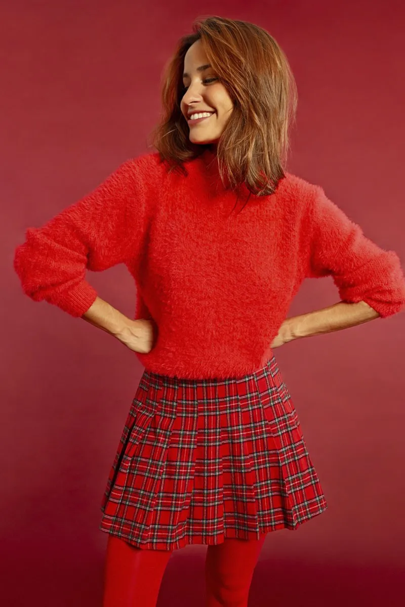 TEXTURED CREW NECK SWEATER