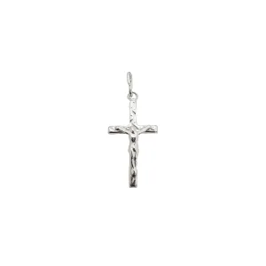 Textured Cross Pendant (Silver)