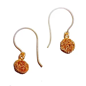 Textured Gold Orb Earrings