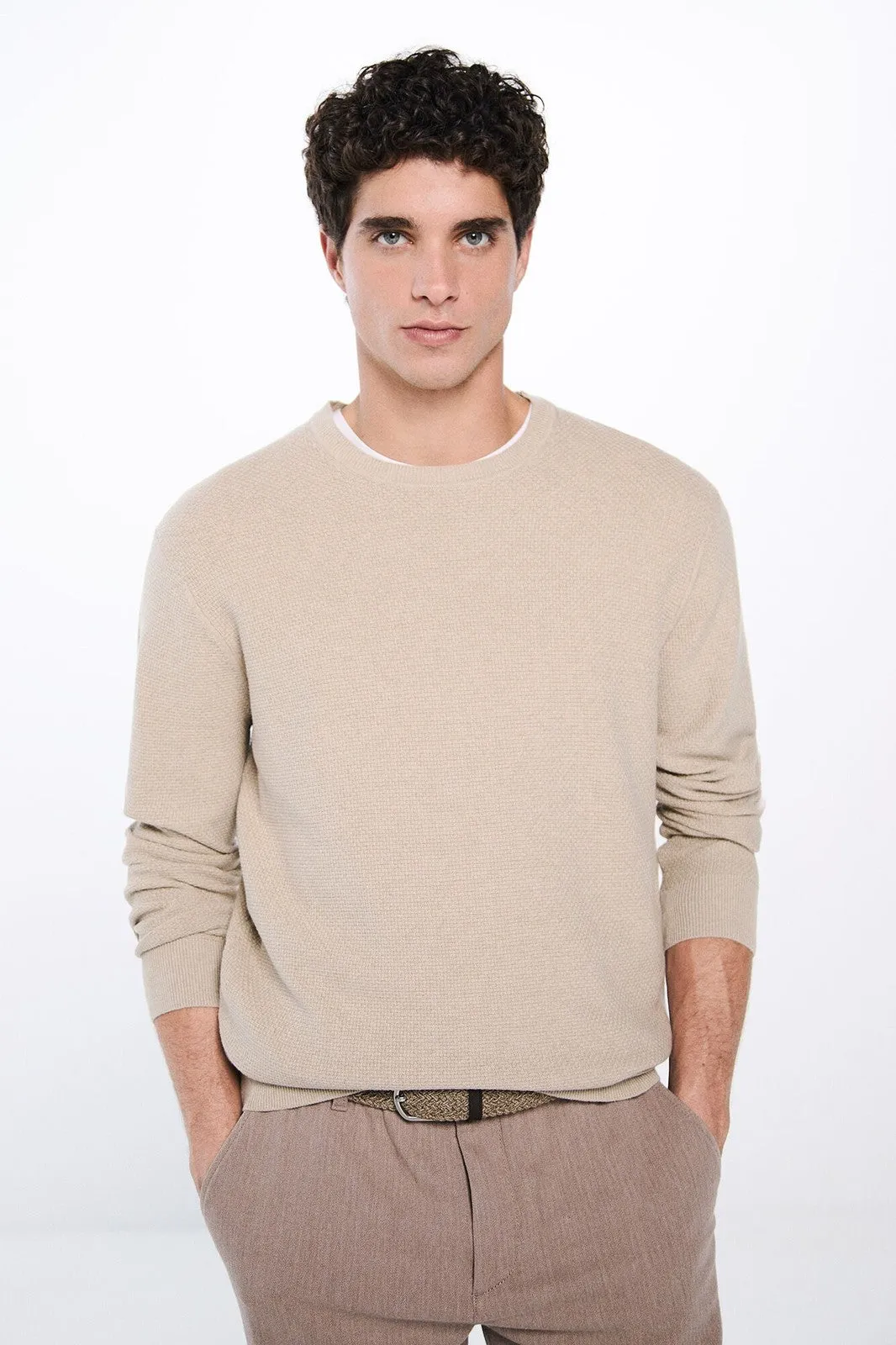 Textured Jumper - Sand