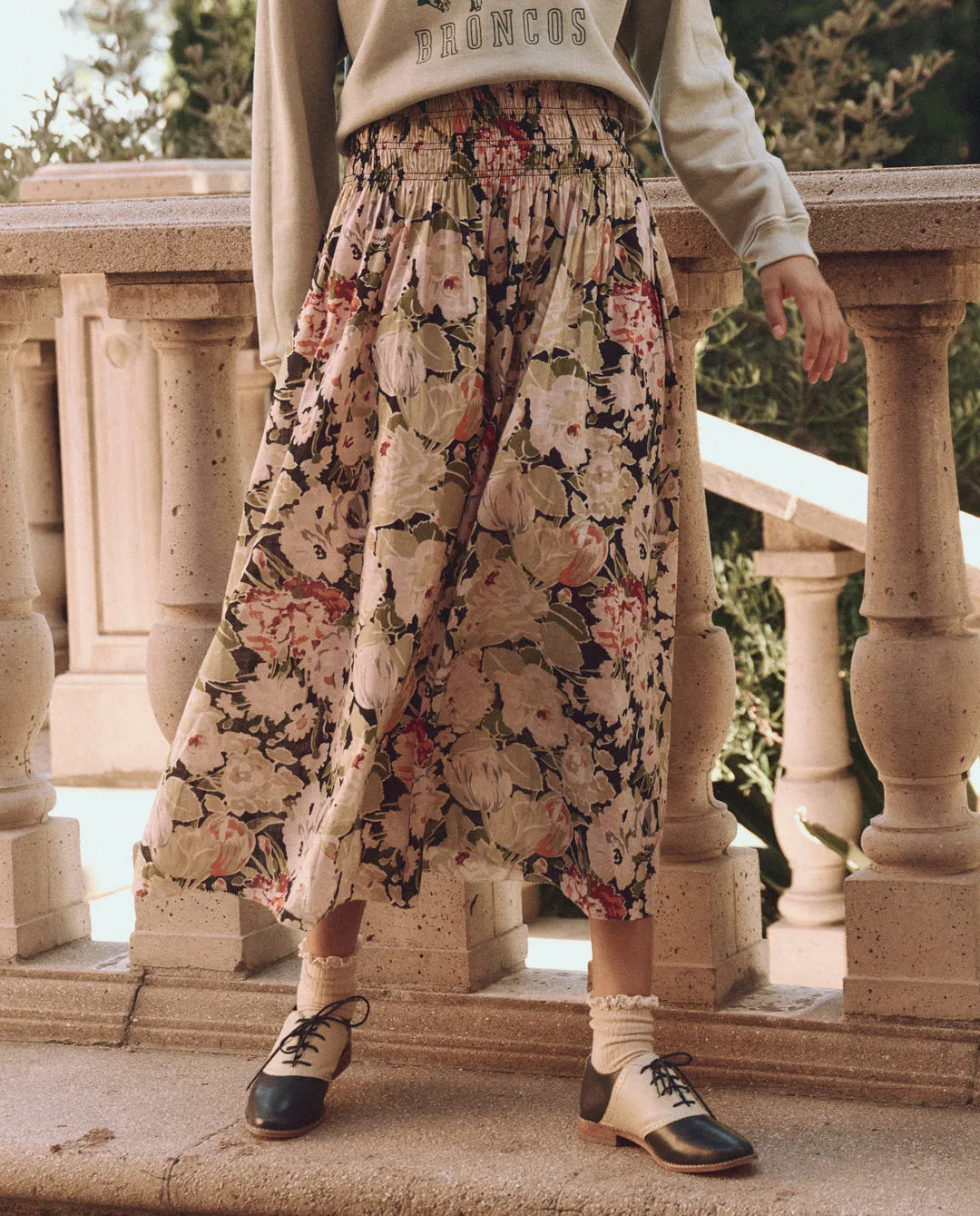 The Canary Skirt - Vintage Rose Print