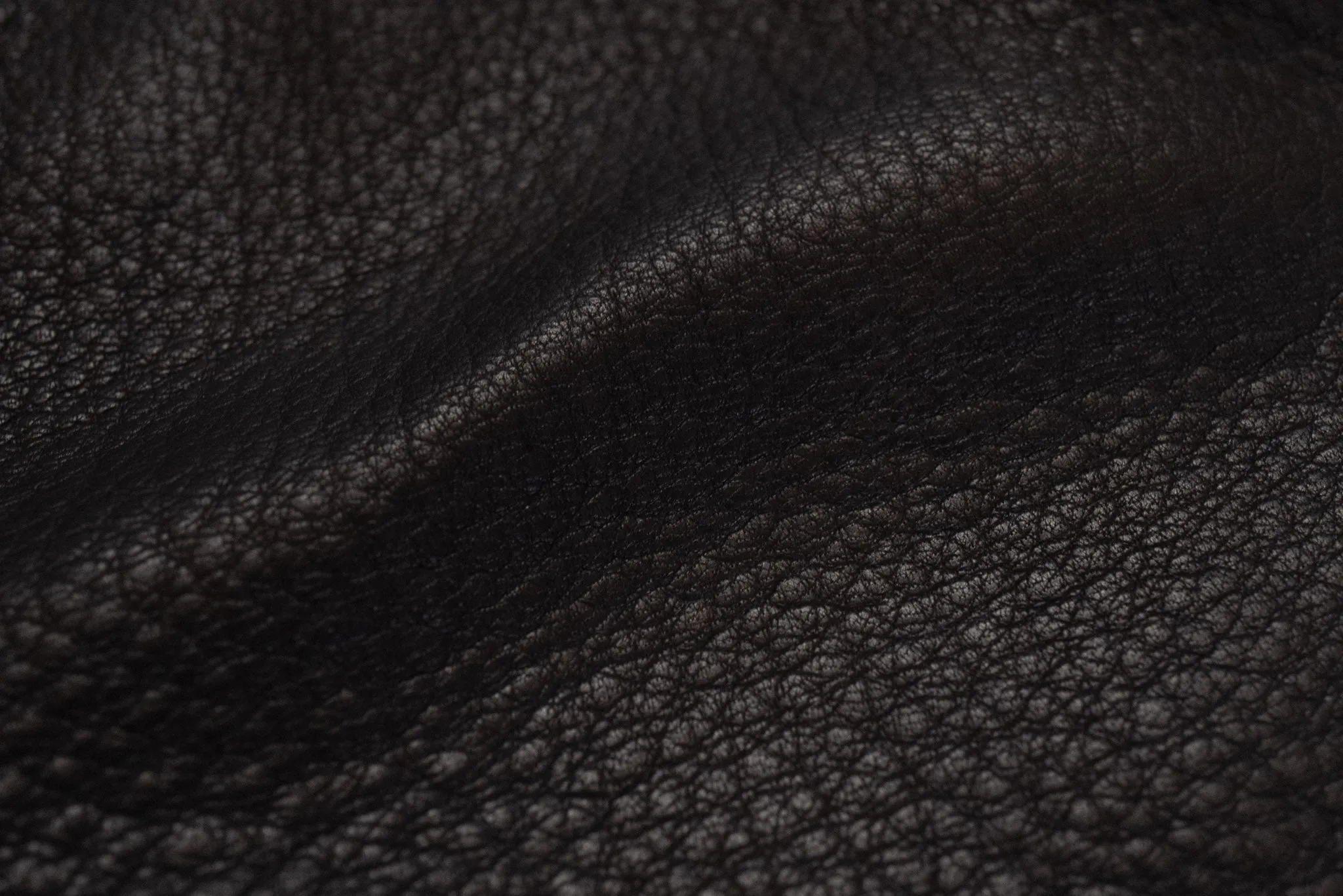 The Flat Head X CORLECTION Deerskin Stand Collar Single Riders Jacket (Black)