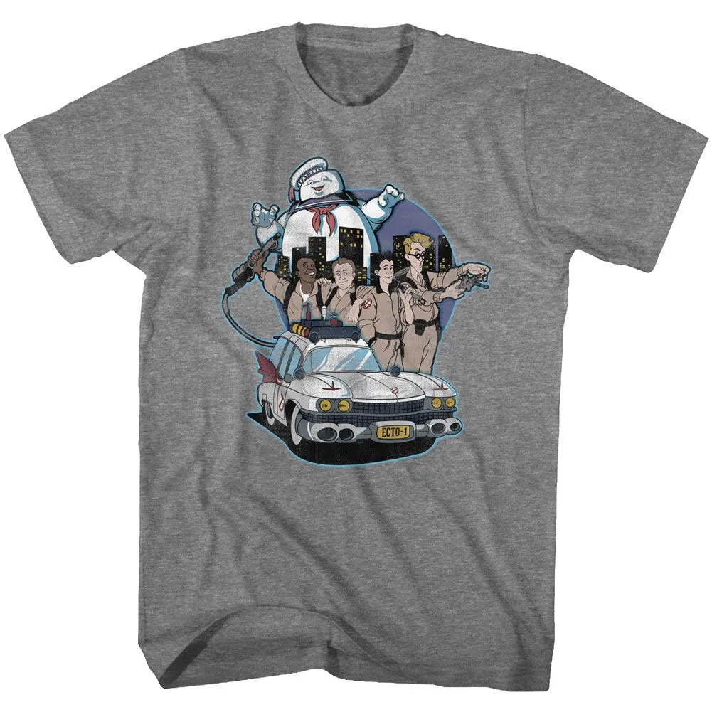 The Real Ghostbusters Bustin Buddies Graphite Heather T-Shirt
