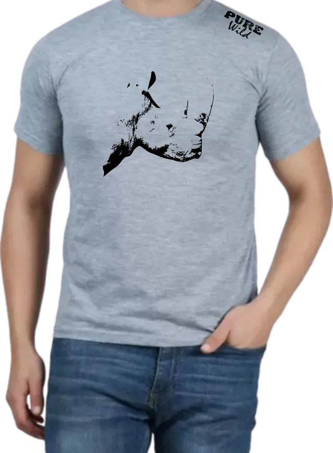 The Rhino Head T-Shirt For A Real Man