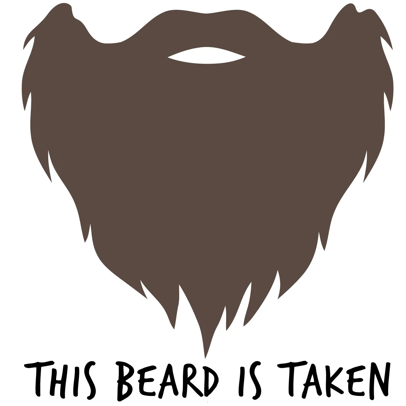 This Beard Is Taken Short Sleeve Unisex T-shirt Brown Print (2 Colors)