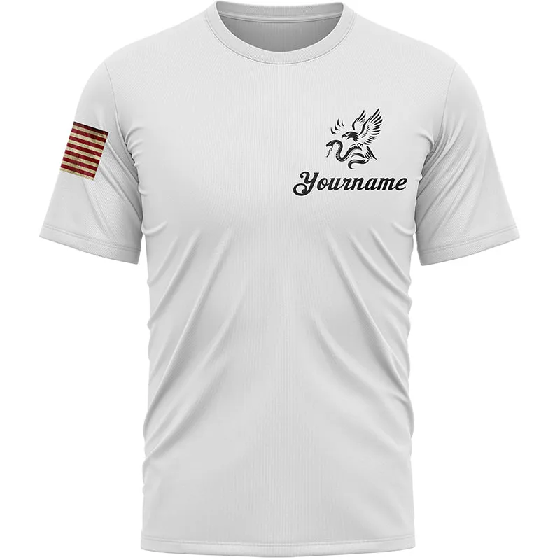 Those Who Trade Liberty For Safety Deserve Neither Custom White Eagle American Patriot Name T-Shirt