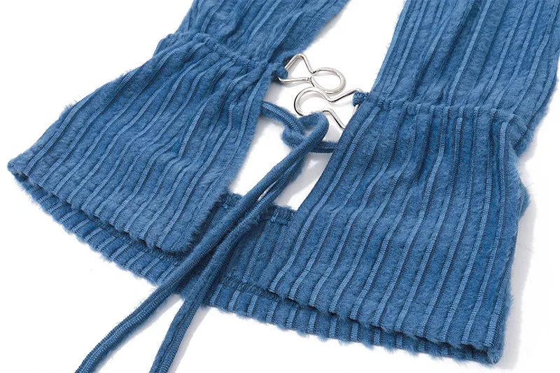 THREAD HALTER SKIRT SET