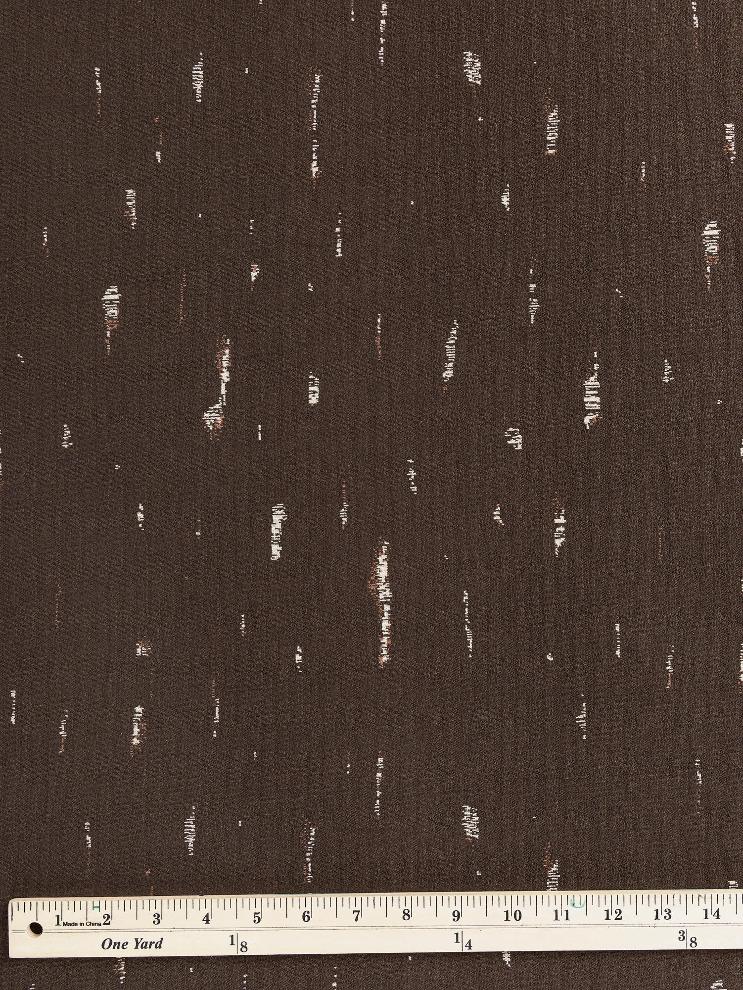 Tree Bark Jacquard Knit Deadstock - Brown