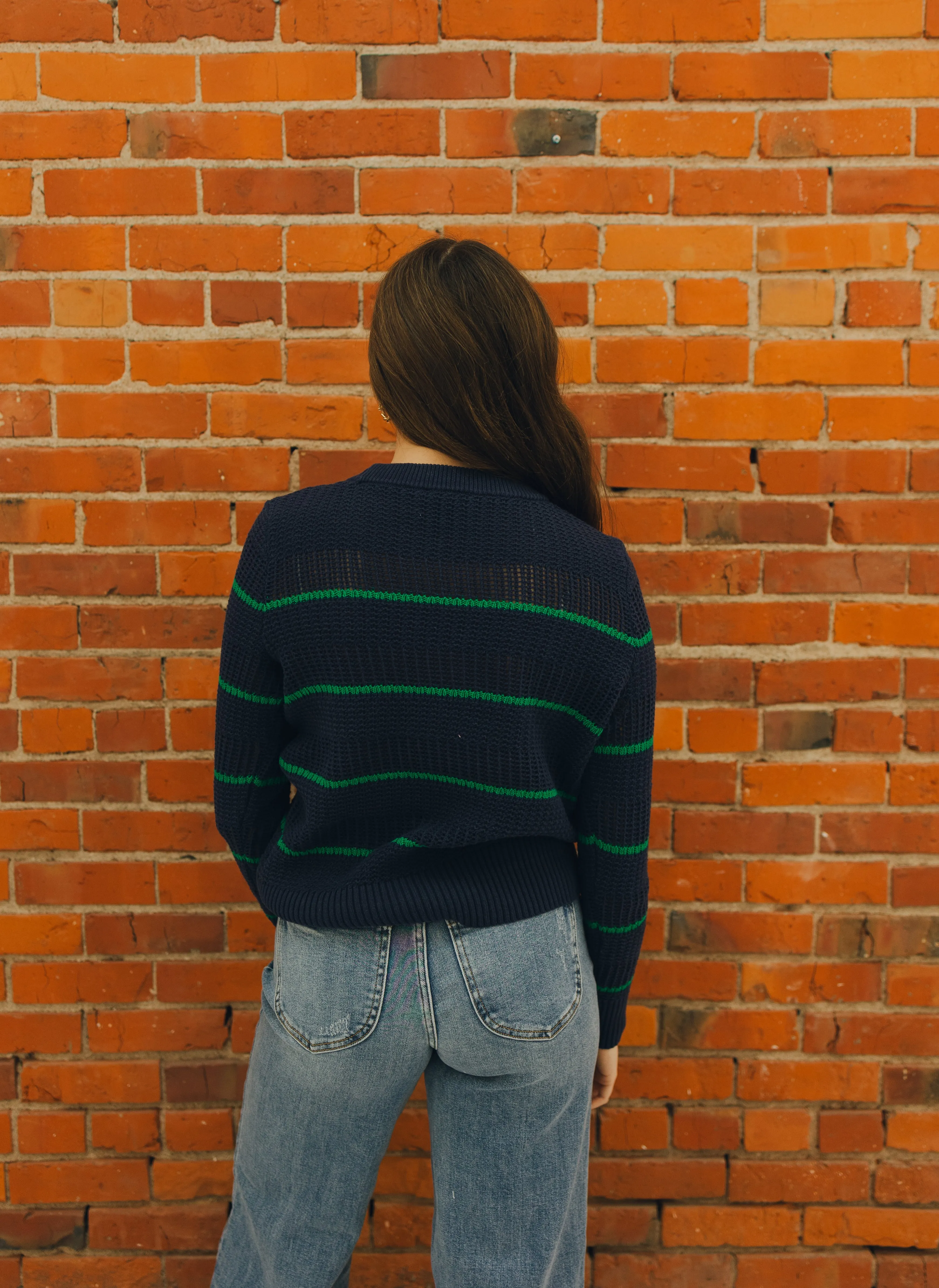 Tribal Long Sleeve Crew Neck Sweater