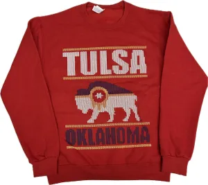 Tulsa Bison Flag Holiday Sweatshirt