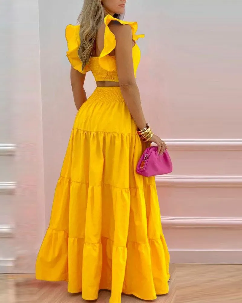 Two piece set womens skirts