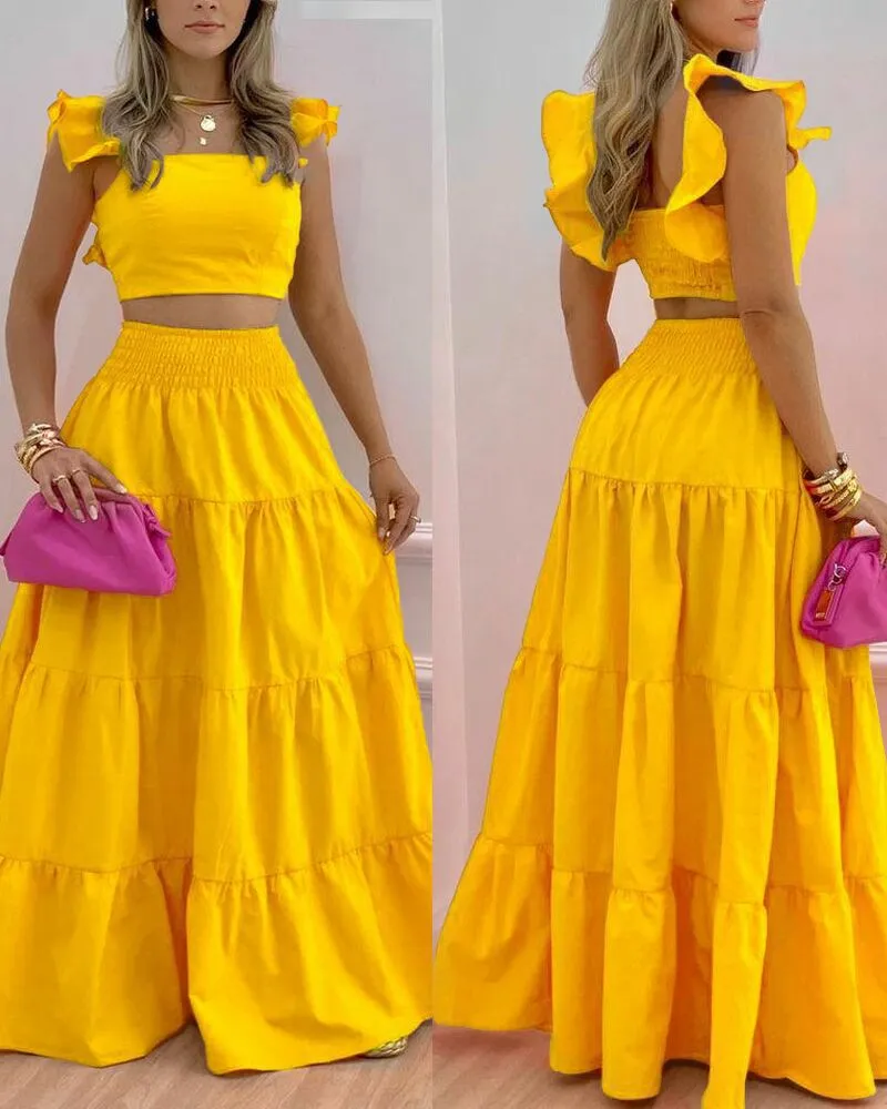 Two piece set womens skirts