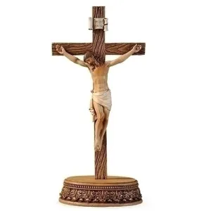 Two Piece Standing or Wall Crucifix  8 1/2"
