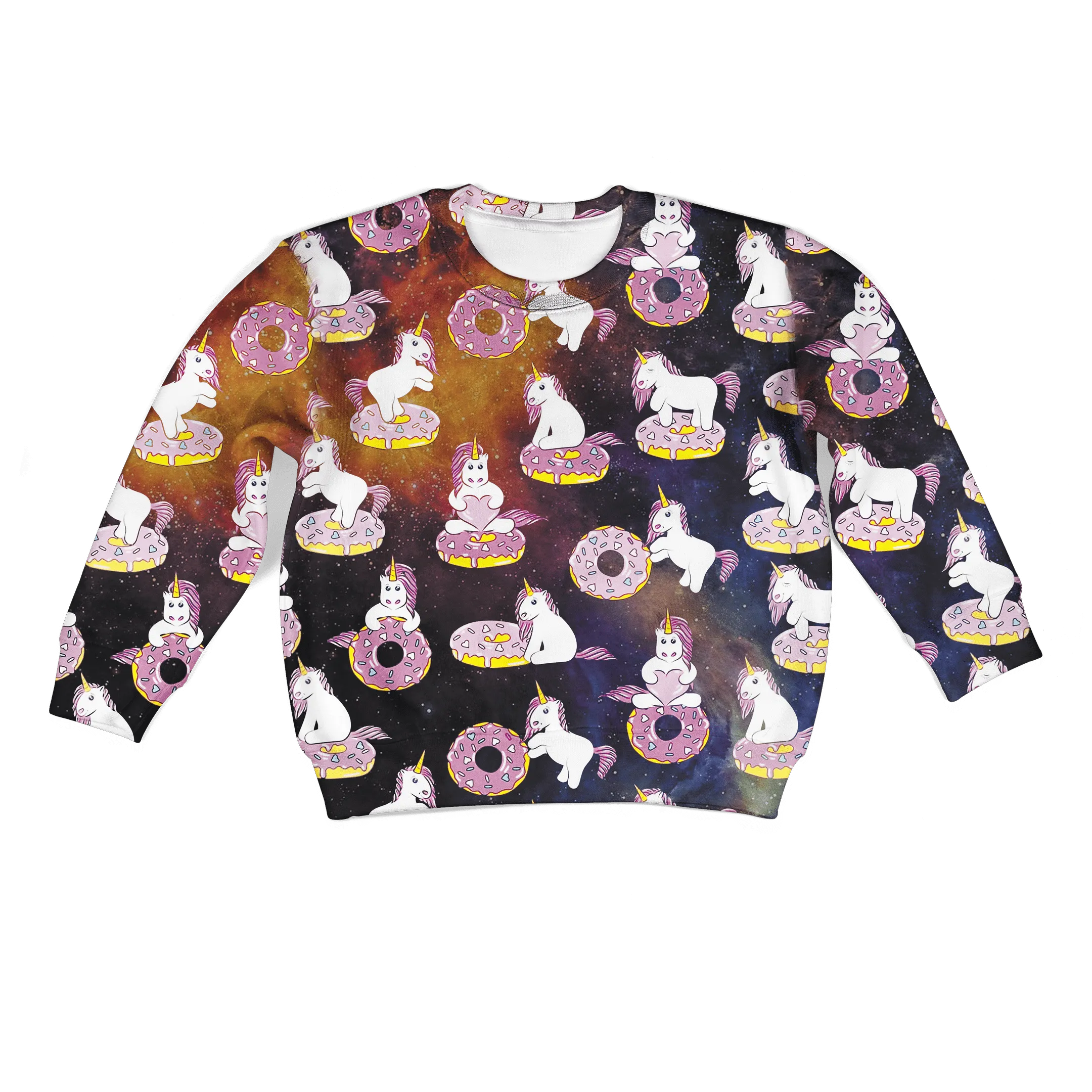 Unicorn And Sweet Donut Custom Cosplay Kid Hoodie
