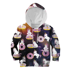 Unicorn And Sweet Donut Custom Cosplay Kid Hoodie