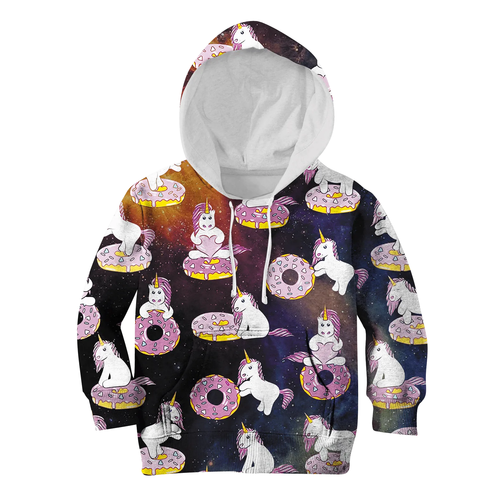 Unicorn And Sweet Donut Custom Cosplay Kid Hoodie