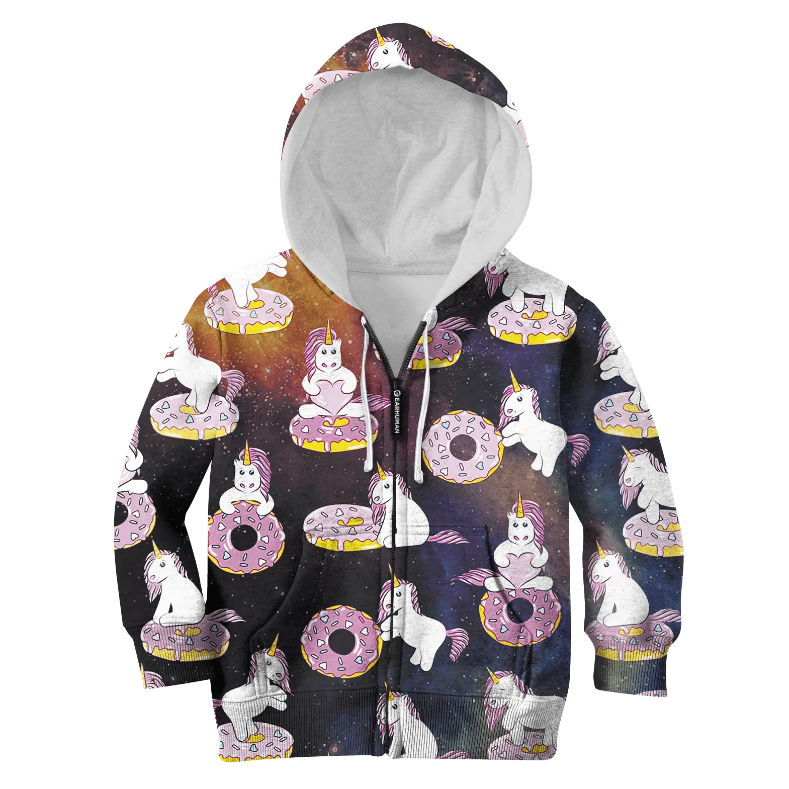 Unicorn And Sweet Donut Custom Cosplay Kid Hoodie