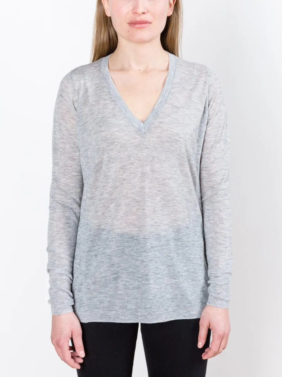 vee sweater - grey