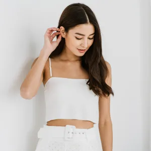 Versatile 3-in-1 Bra Top in Cotton White (Size S only)