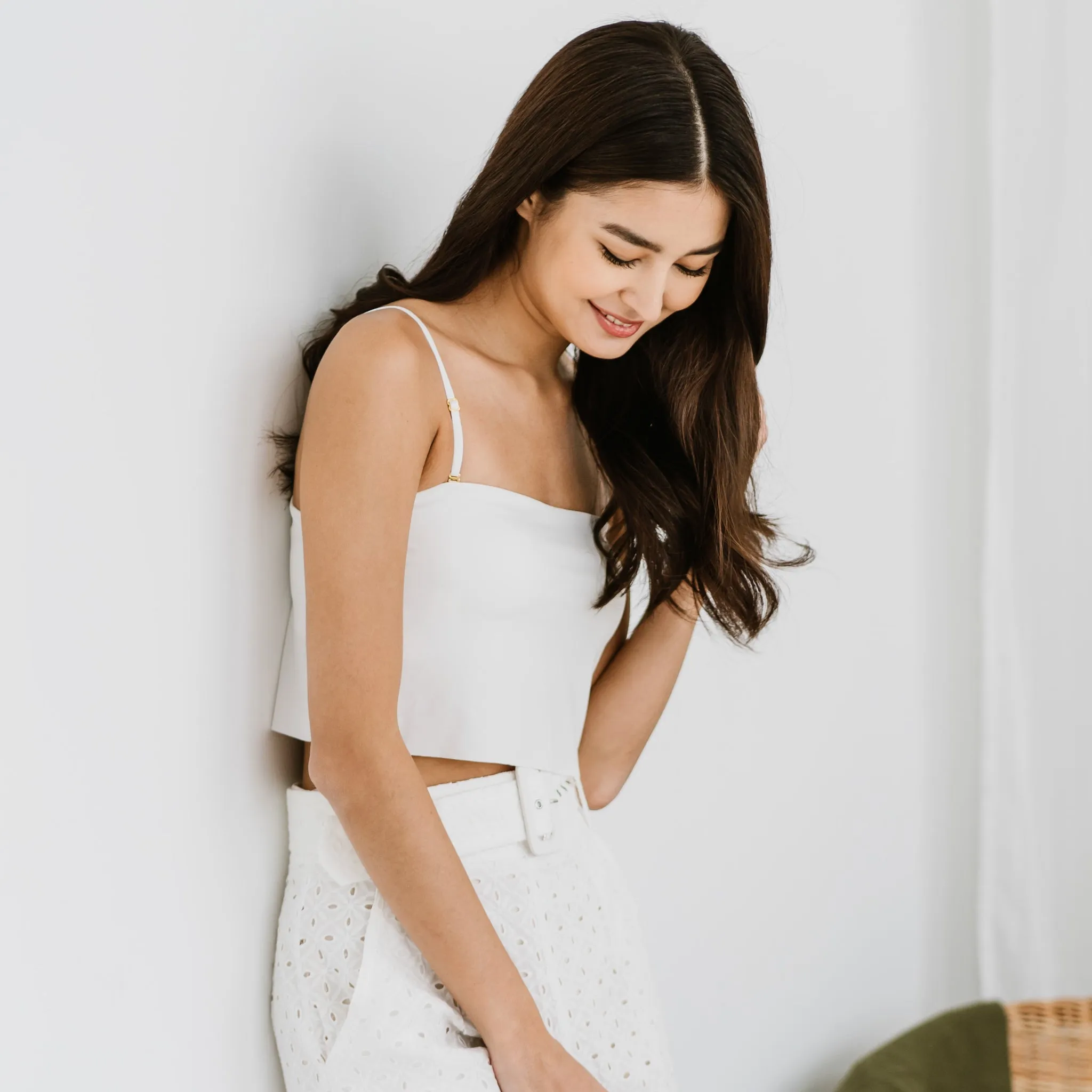 Versatile 3-in-1 Bra Top in Cotton White (Size S only)