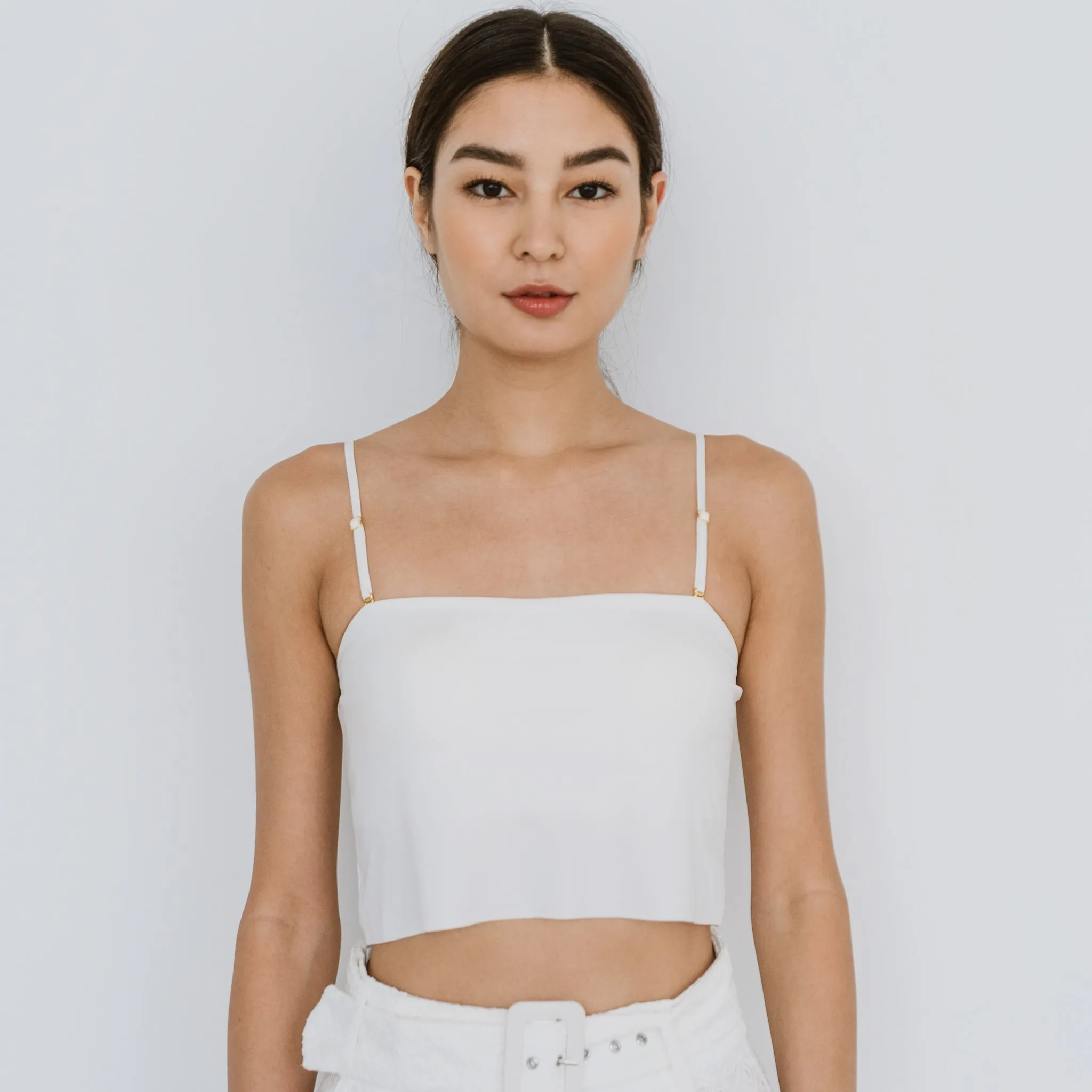 Versatile 3-in-1 Bra Top in Cotton White (Size S only)