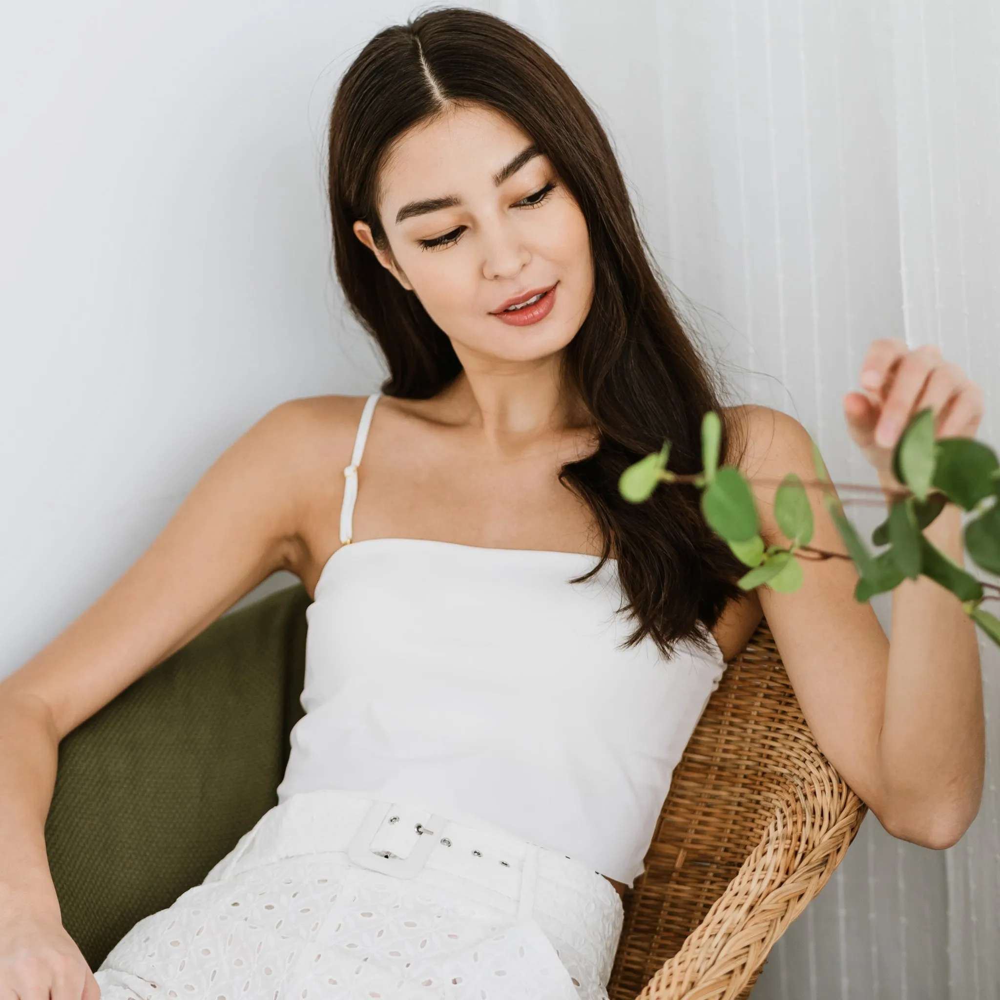 Versatile 3-in-1 Bra Top in Cotton White (Size S only)