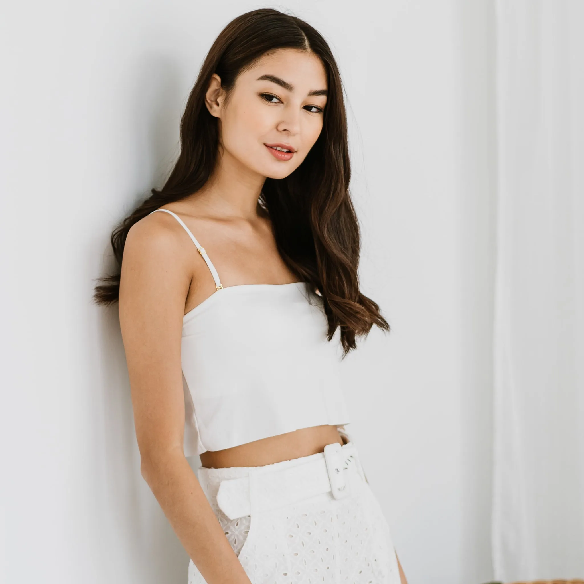 Versatile 3-in-1 Bra Top in Cotton White (Size S only)