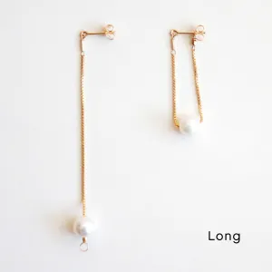 Versatile Dangle Hoop Earrings - Freshwater Pearls