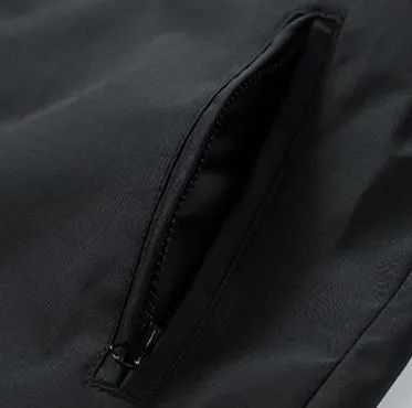 Versatile Men's Raincoat with Bellows Pocket and Hood