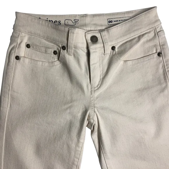 Vineyard Vines Raw Hem 5 Pocket Skinny Denim - Size 00