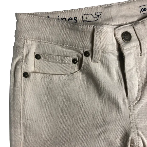 Vineyard Vines Raw Hem 5 Pocket Skinny Denim - Size 00