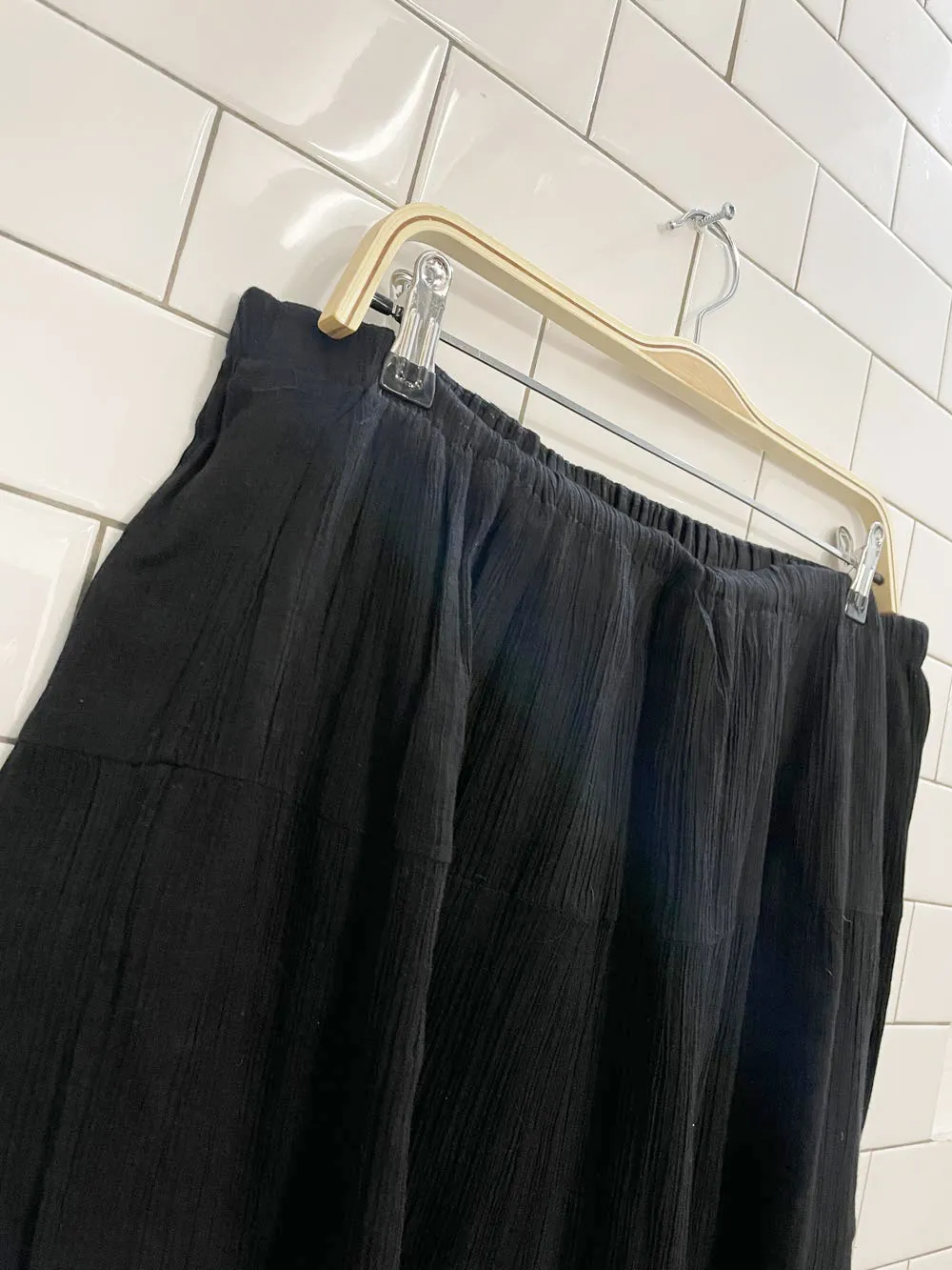 vintage 00s sears gauze cotton flowy midi skirt
