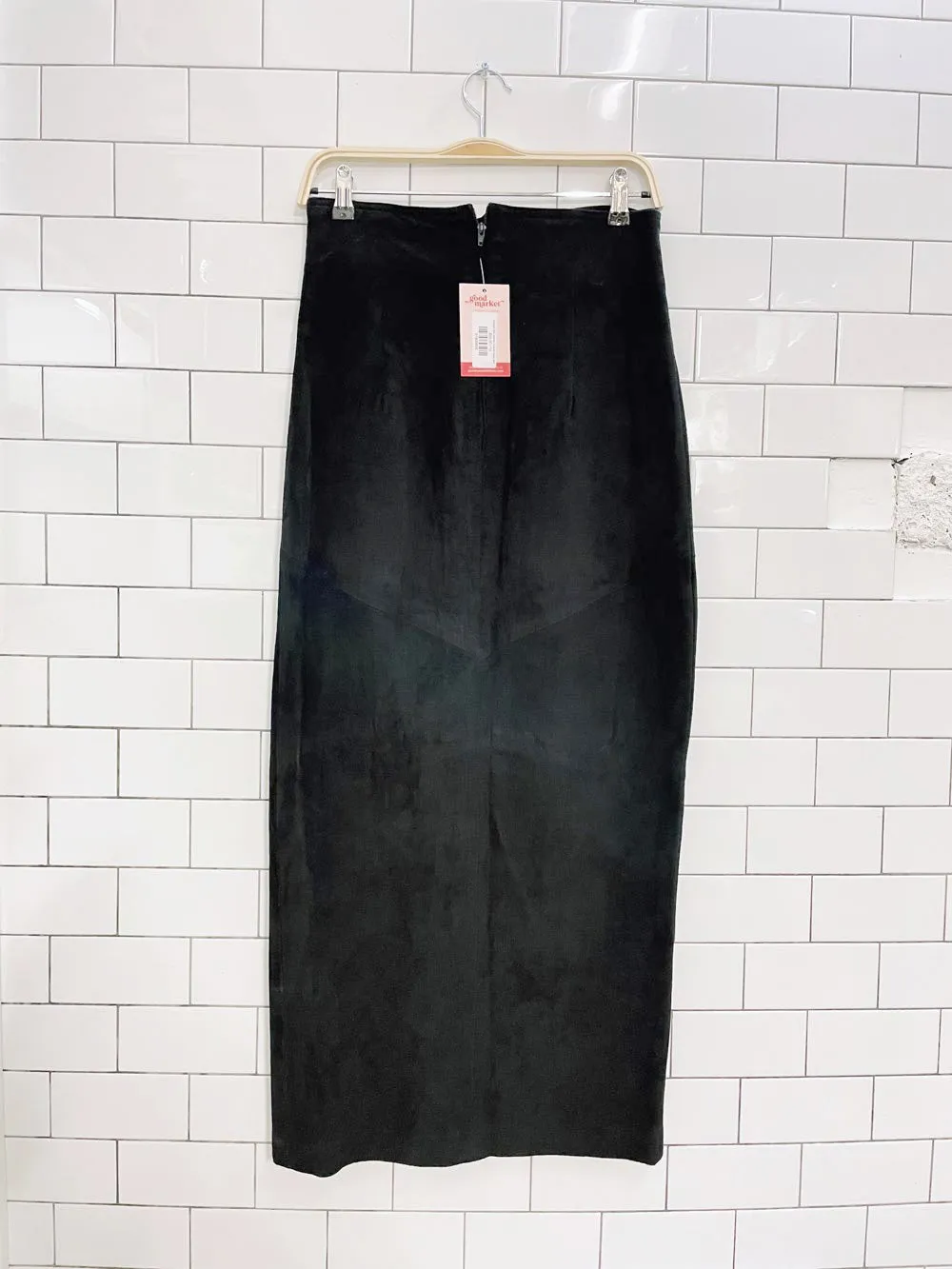 vintage 90s danier suede maxi skirt