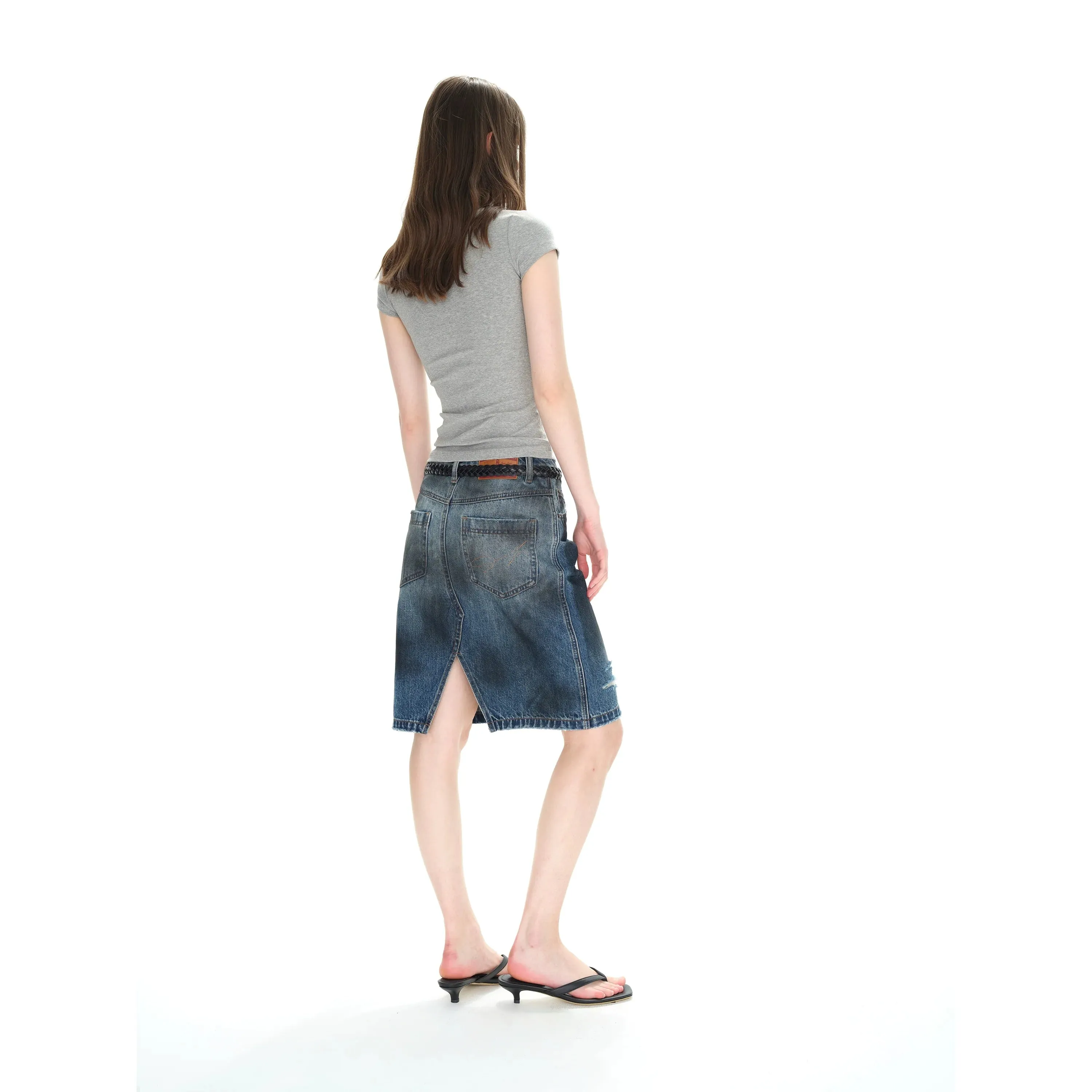 Vintage Blue Denim Skirt