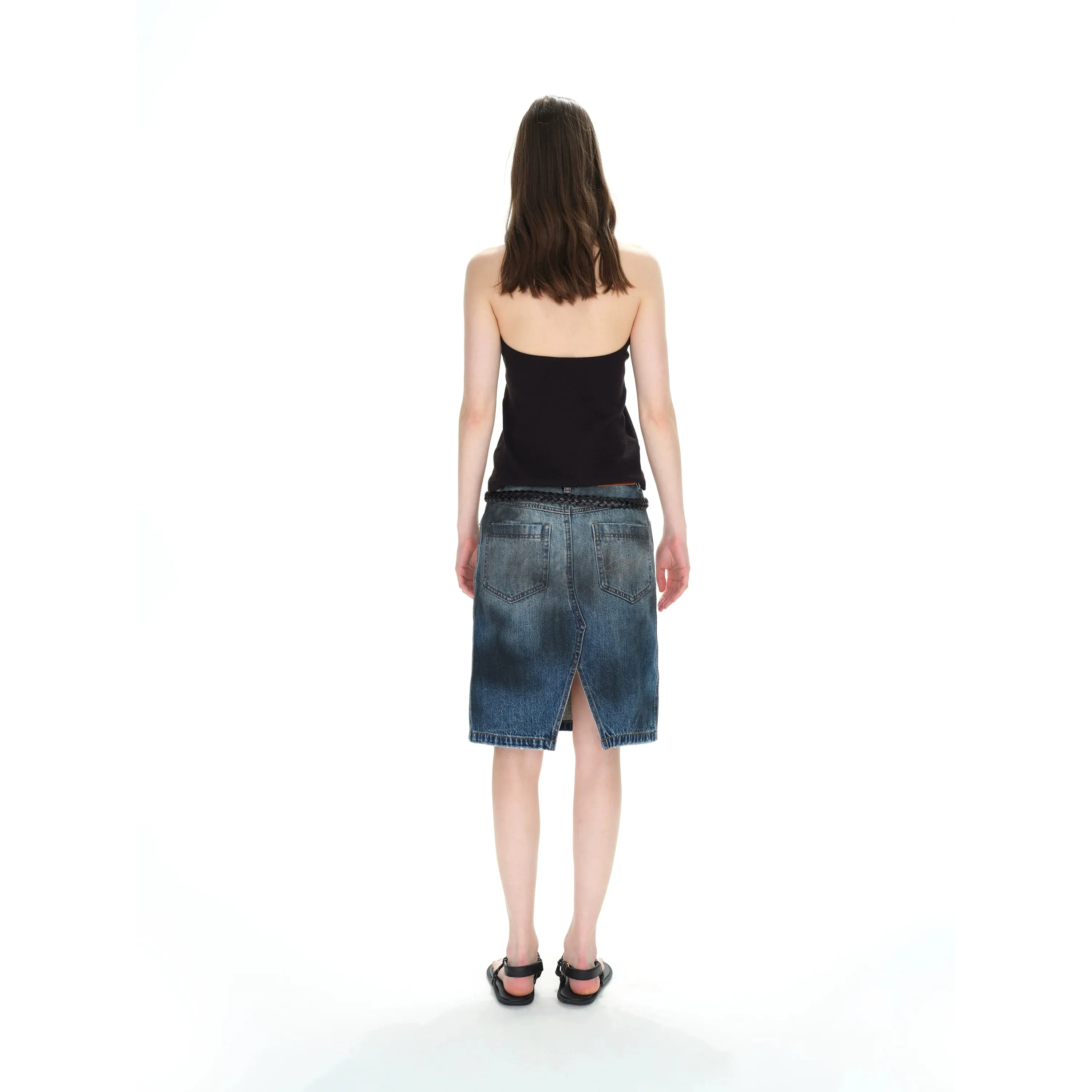 Vintage Blue Denim Skirt