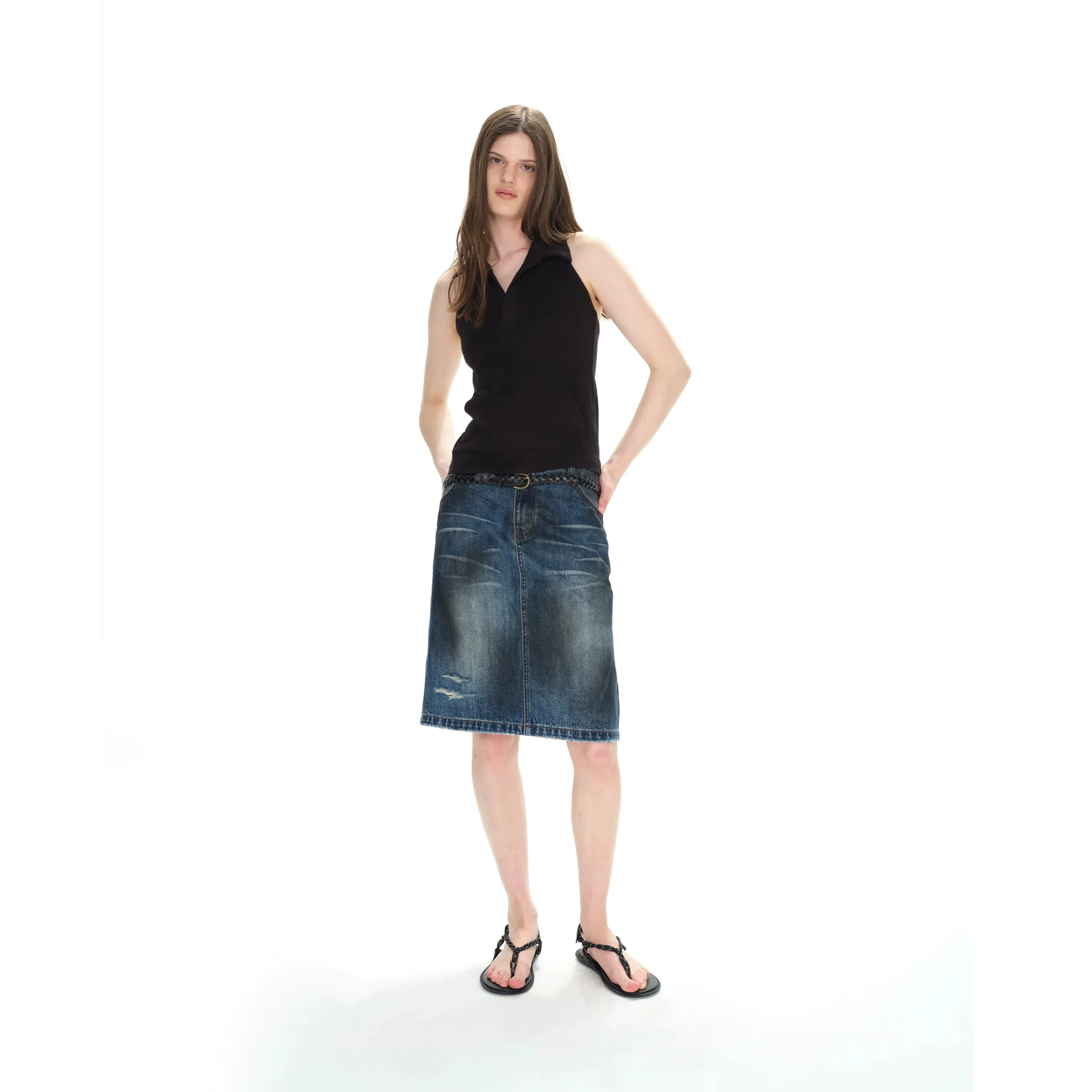 Vintage Blue Denim Skirt