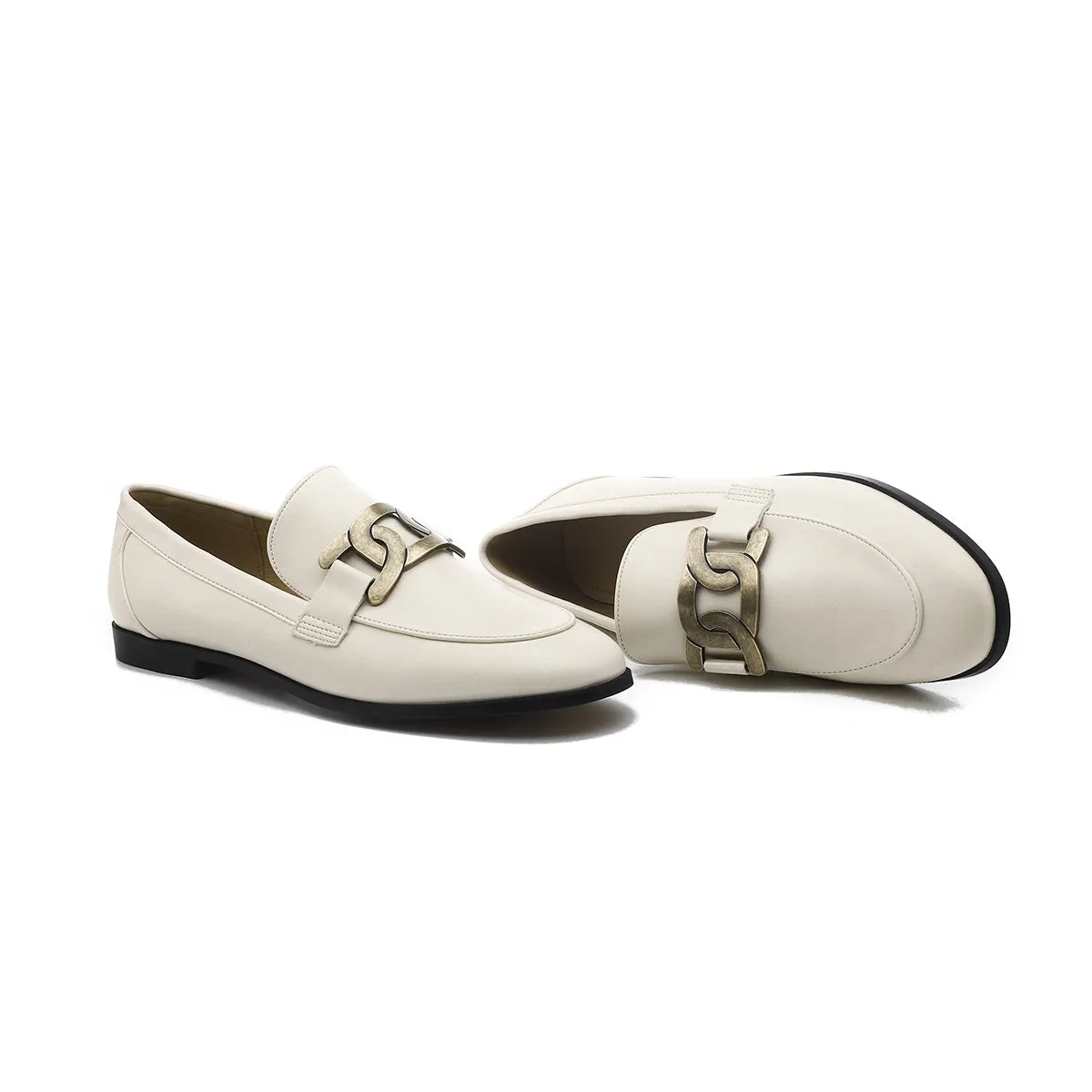 VINTAGE BRITISH-STYLE SQUARE HEEL LOAFERS 7212