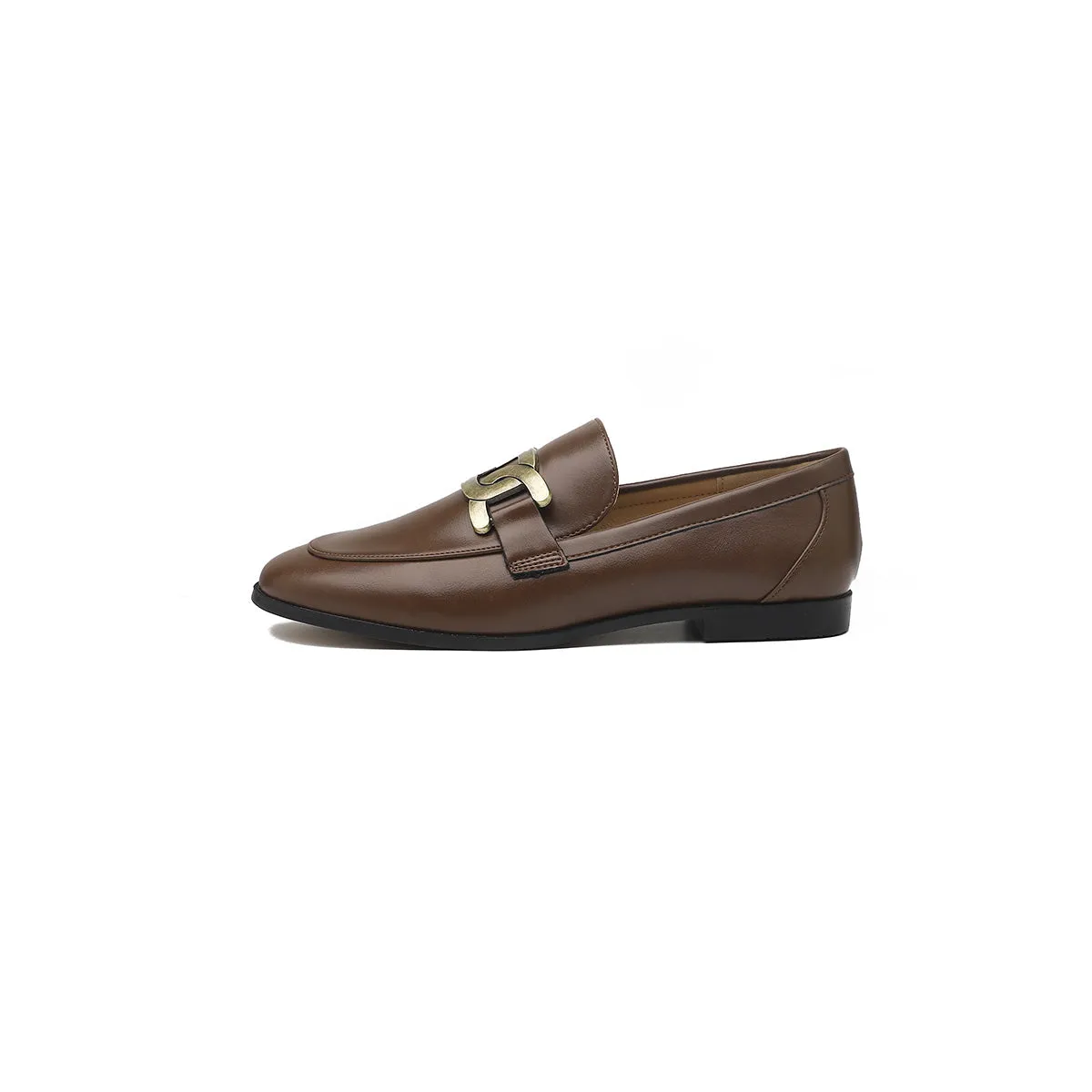 VINTAGE BRITISH-STYLE SQUARE HEEL LOAFERS 7212