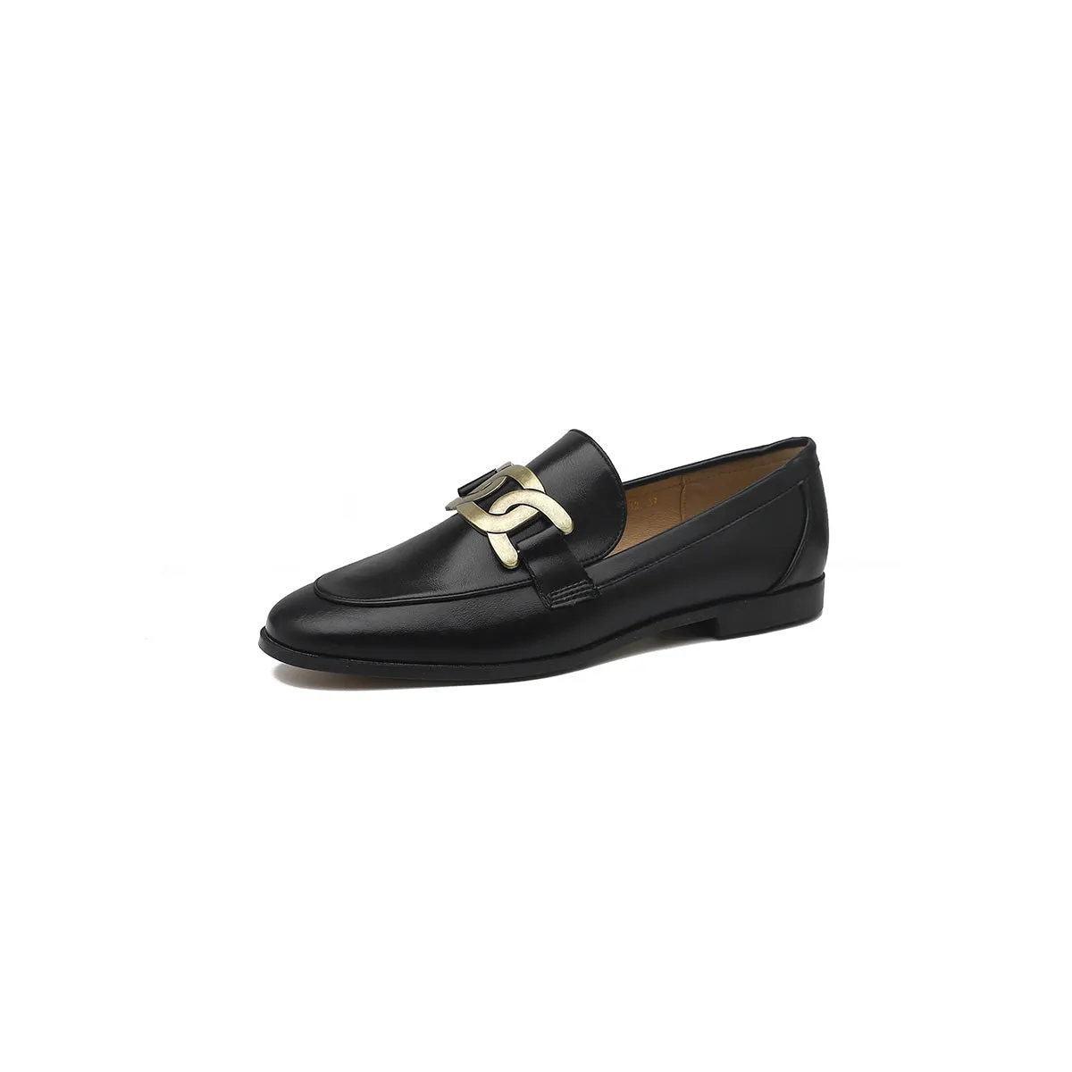 VINTAGE BRITISH-STYLE SQUARE HEEL LOAFERS 7212