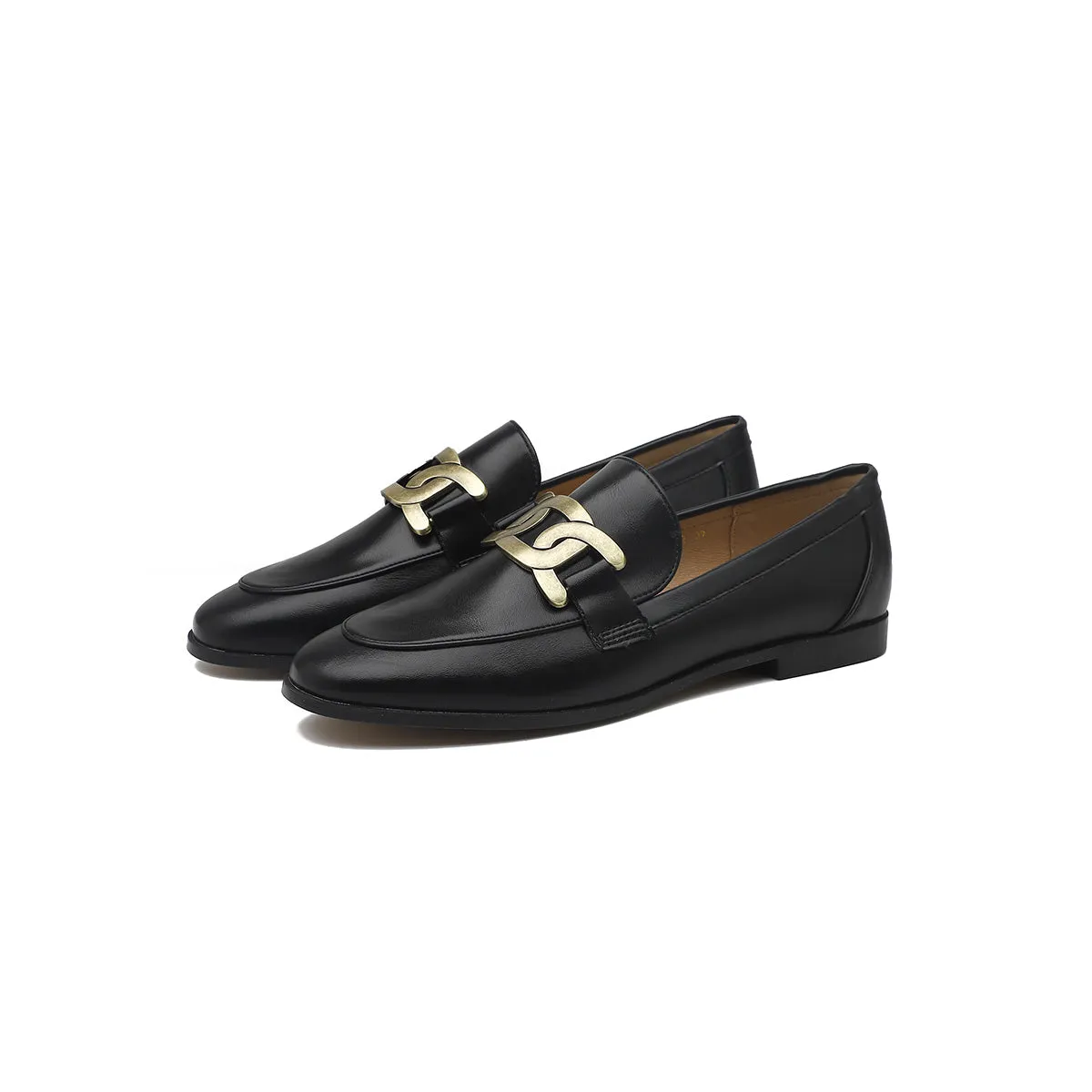 VINTAGE BRITISH-STYLE SQUARE HEEL LOAFERS 7212