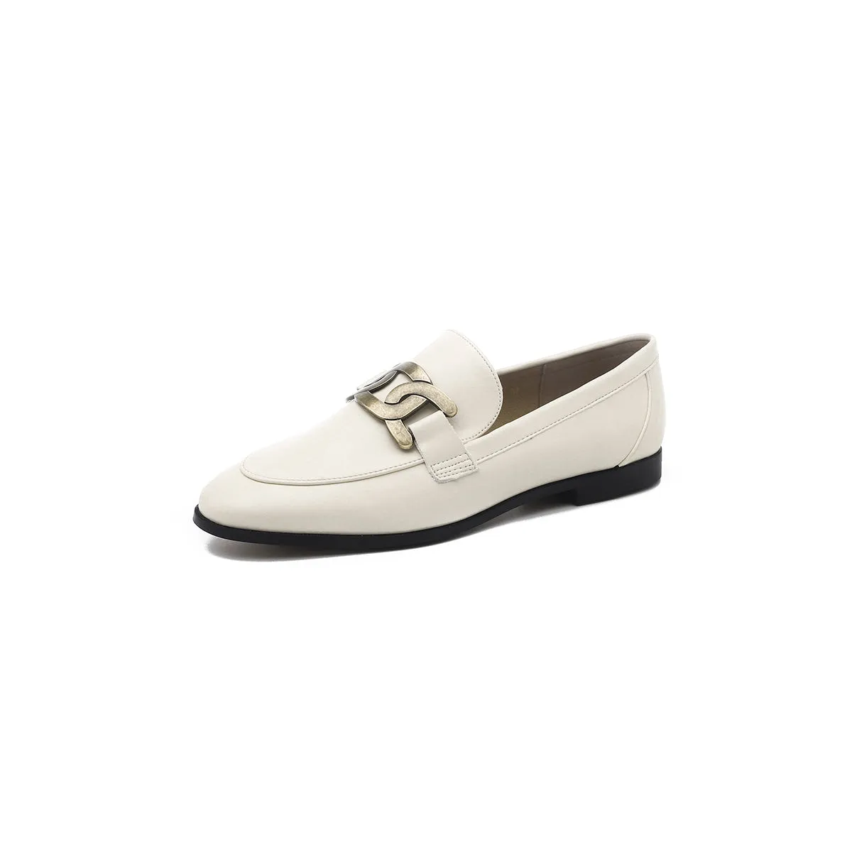 VINTAGE BRITISH-STYLE SQUARE HEEL LOAFERS 7212