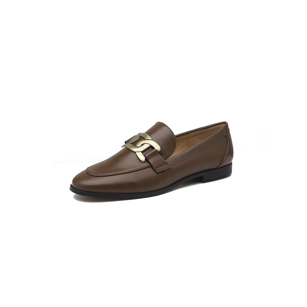 VINTAGE BRITISH-STYLE SQUARE HEEL LOAFERS 7212