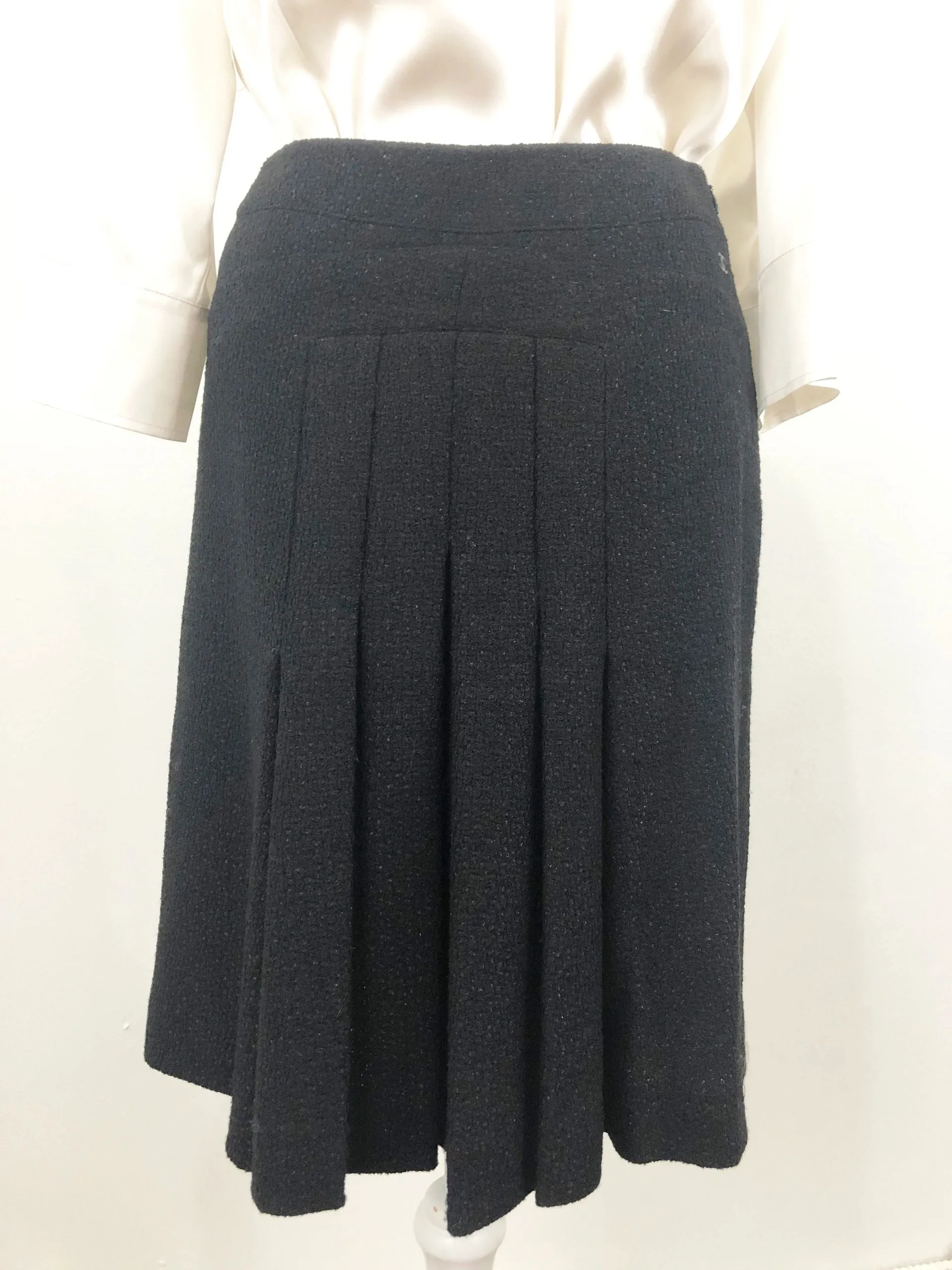 Vintage Chanel Front Pleat Skirt Size S